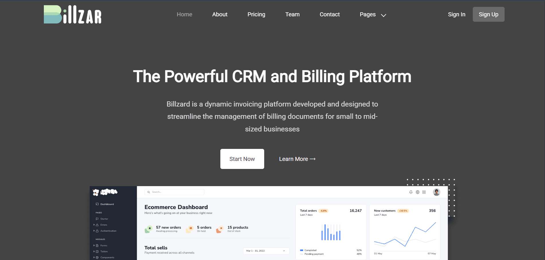 Billzard – Full Stack CRM & Billing Platform